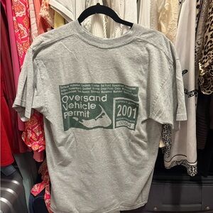 vintage Nantucket Island 2001 vehicle permit beach T-shirt